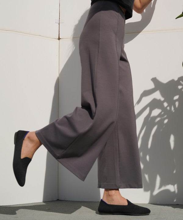PONTE WIDE LEG ANKLE LENGTH PANTS – Ponte