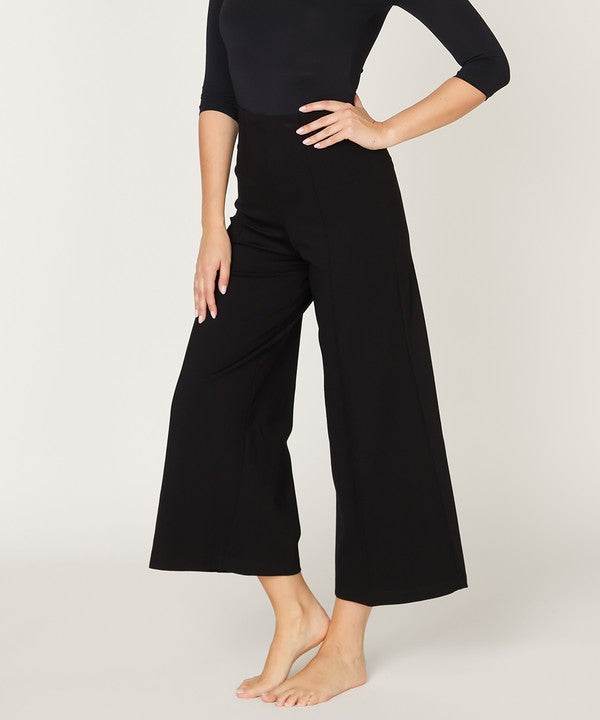 PONTE WIDE LEG ANKLE LENGTH PANTS – Ponte