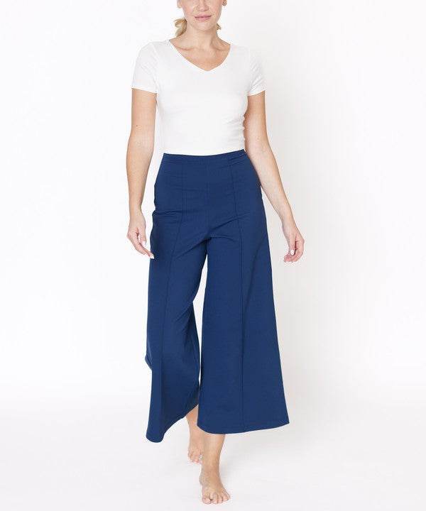 PONTE WIDE LEG ANKLE LENGTH PANTS – Ponte