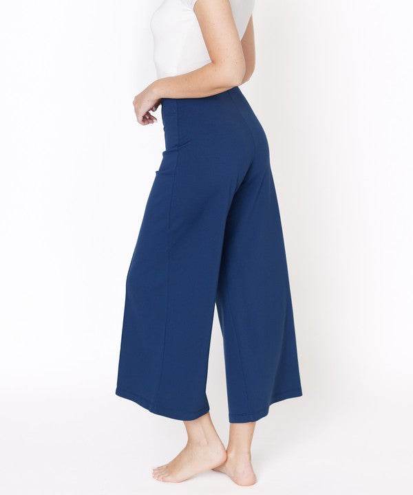 PONTE WIDE LEG ANKLE LENGTH PANTS – Ponte