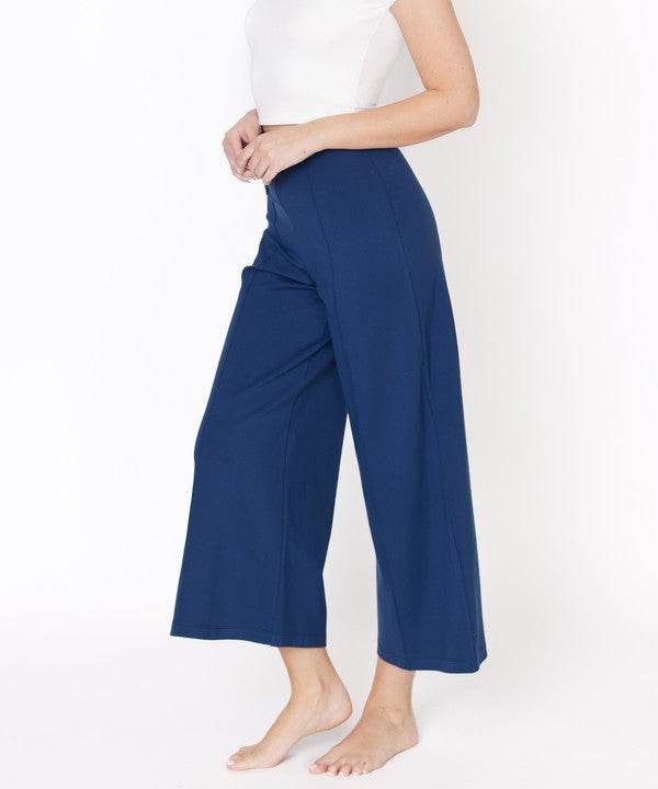 PONTE WIDE LEG ANKLE LENGTH PANTS – Ponte
