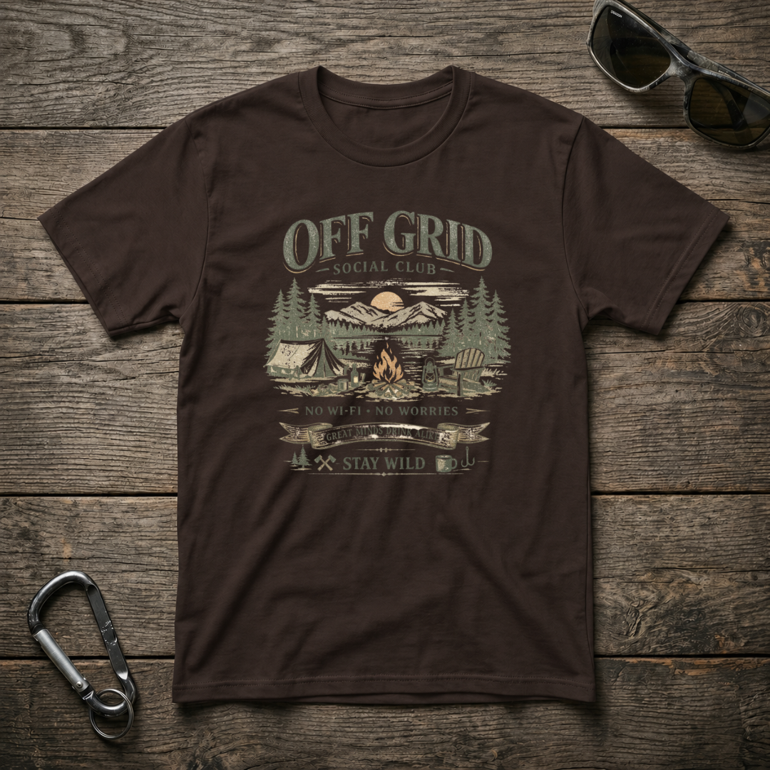 Off-Grid Social Camping T-Shirt