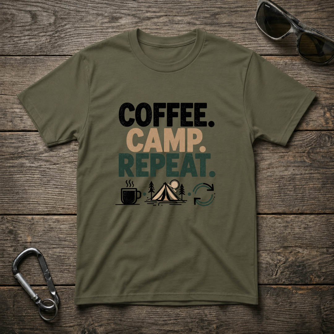 Camp. Coffee. Repeat. T-Shirt