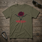 Hard To Kill Long Horn Skull T-Shirt