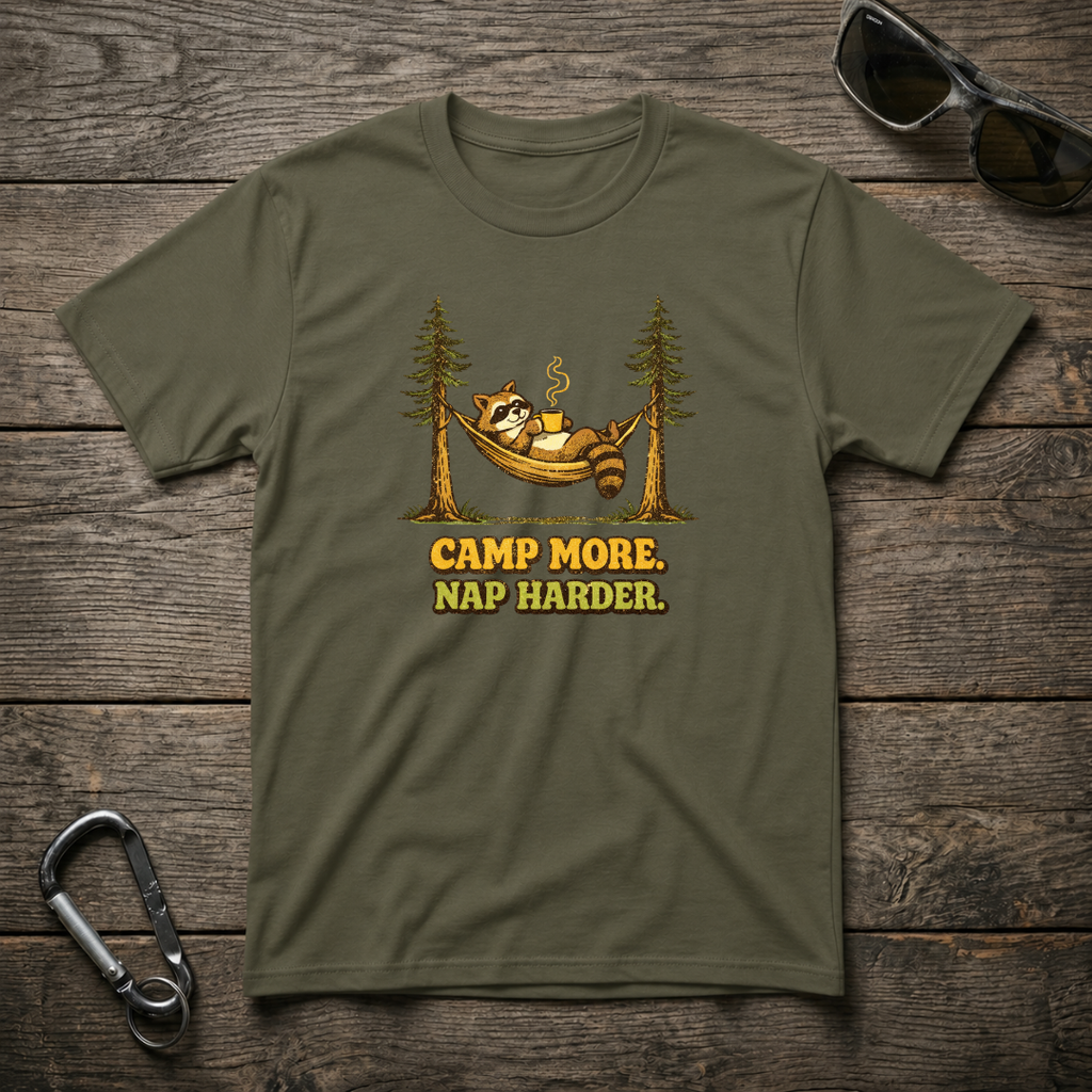Camp More, Nap Harder T-Shirt