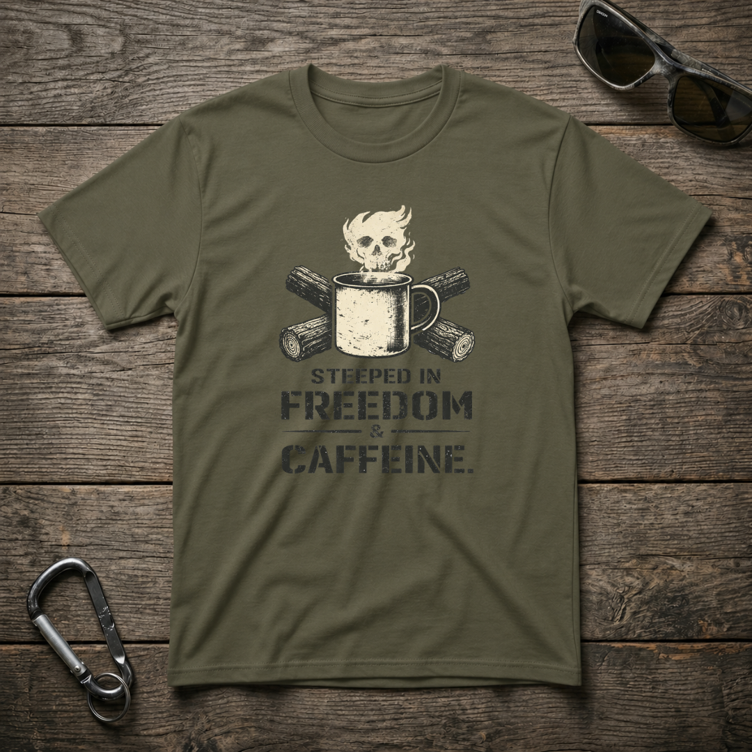 Steeped In Freedom & Caffeine T-Shirt