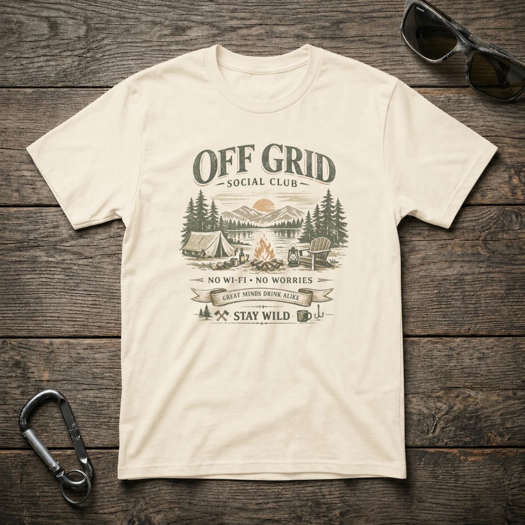 Off-Grid Social Camping T-Shirt