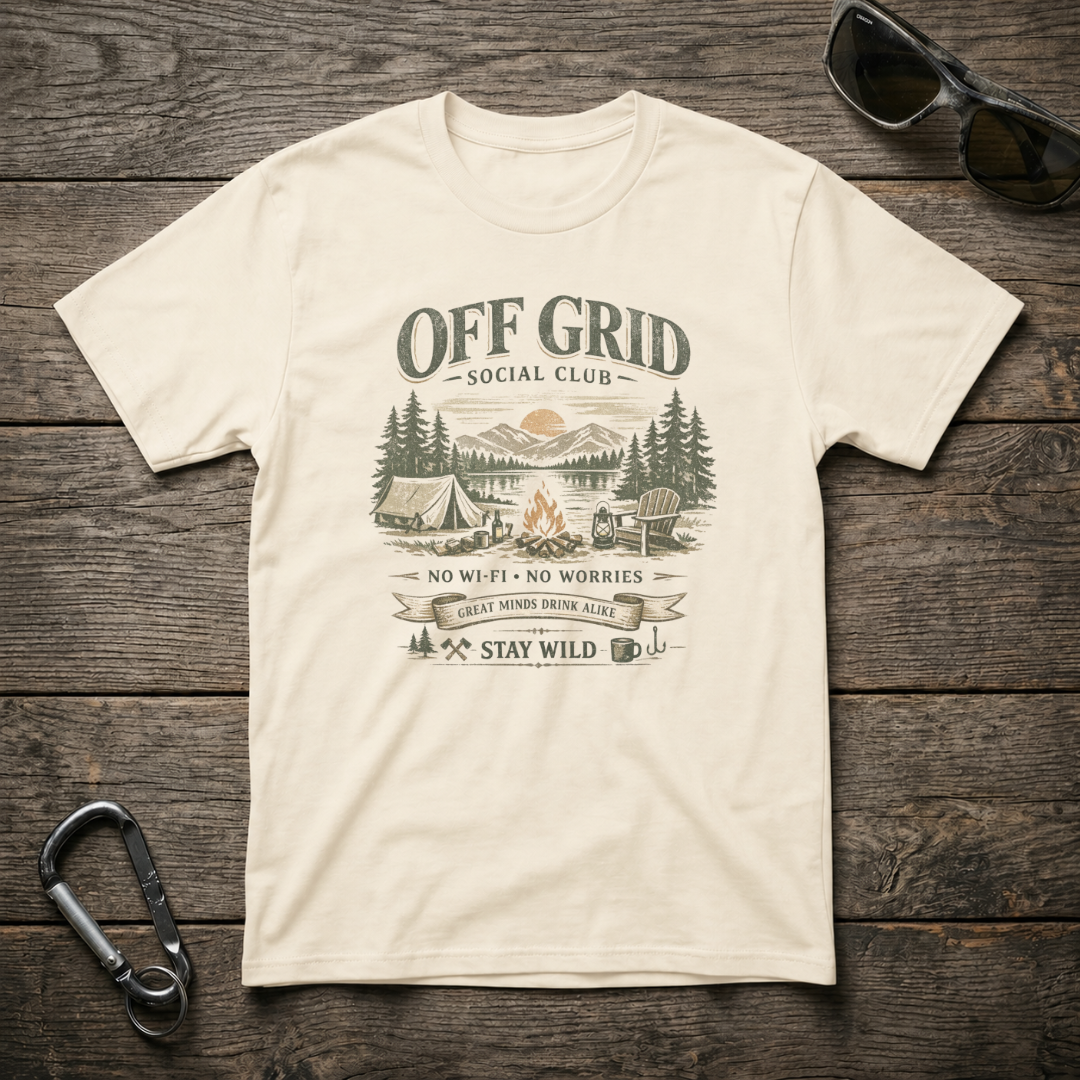 Off-Grid Social Camping T-Shirt