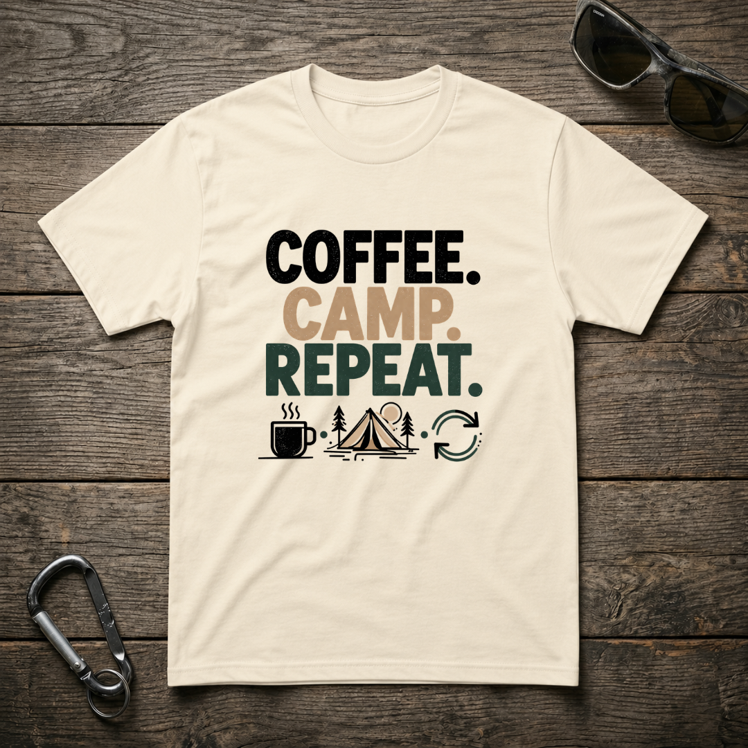 Camp. Coffee. Repeat. T-Shirt