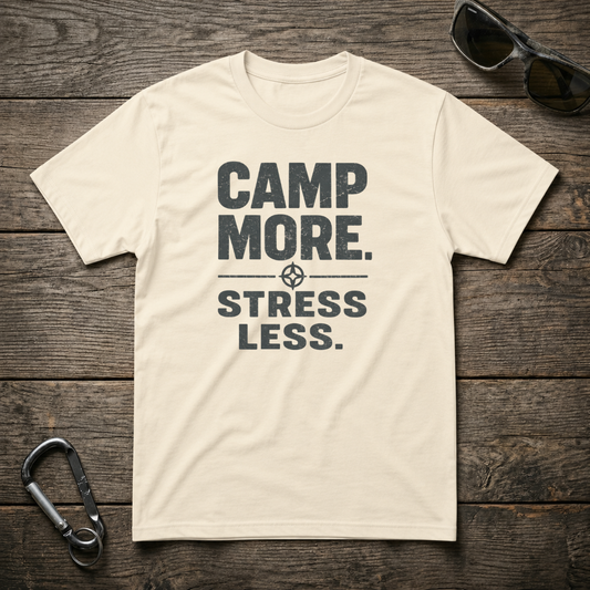 Camp More, Stress Less T-Shirt