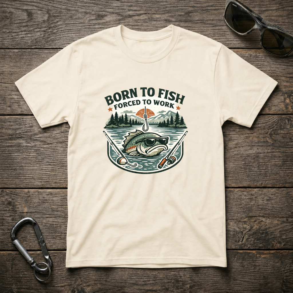 Born to Fish, Forced to Work T-Shirt