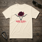Hard To Kill Long Horn Skull T-Shirt