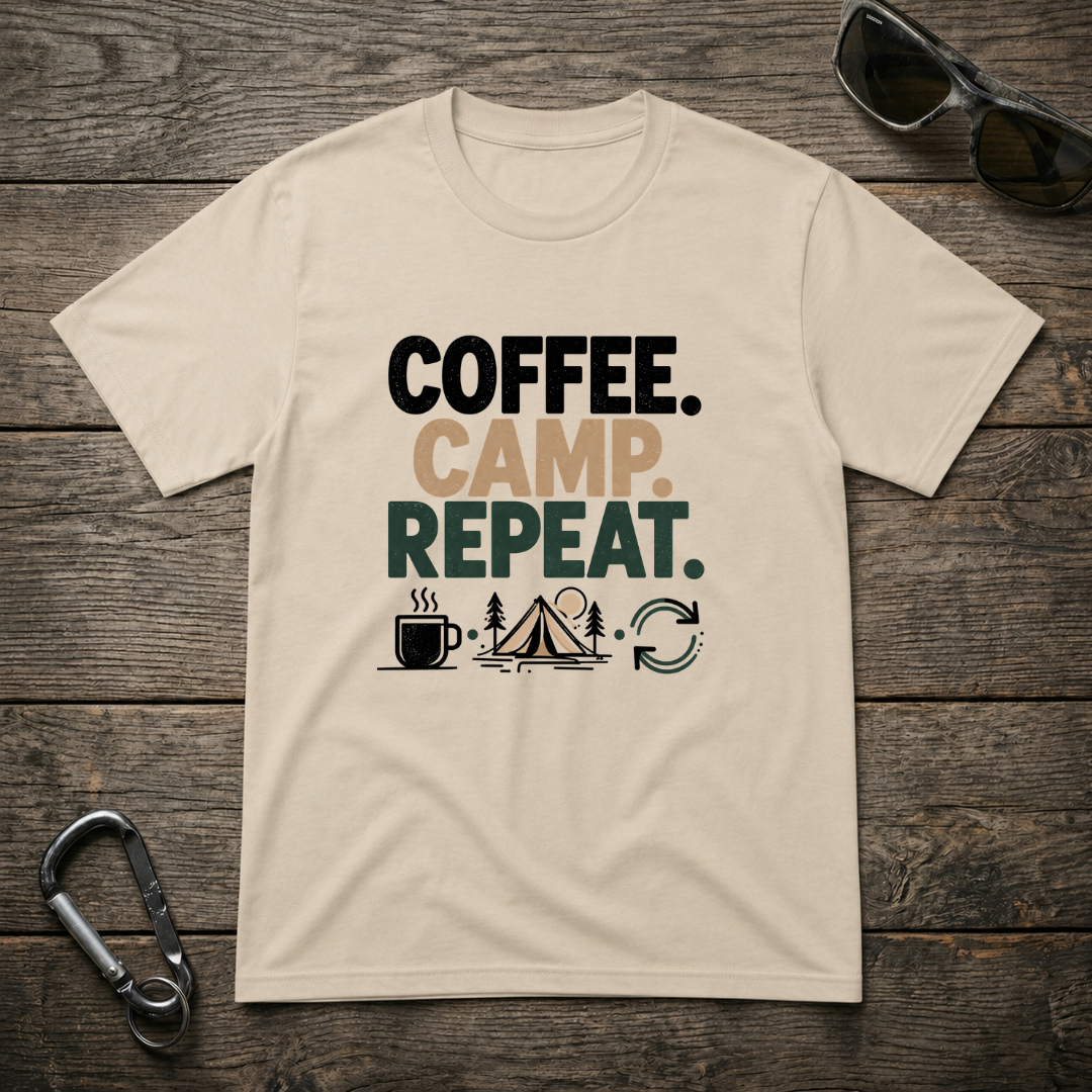 Camp. Coffee. Repeat. T-Shirt