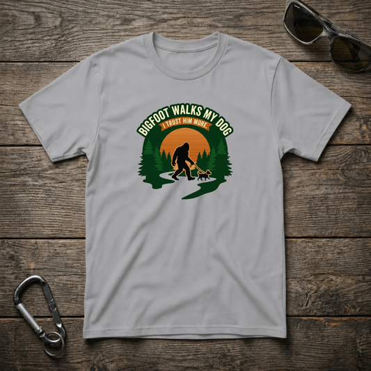 Bigfoot Walks My Dog T-Shirt
