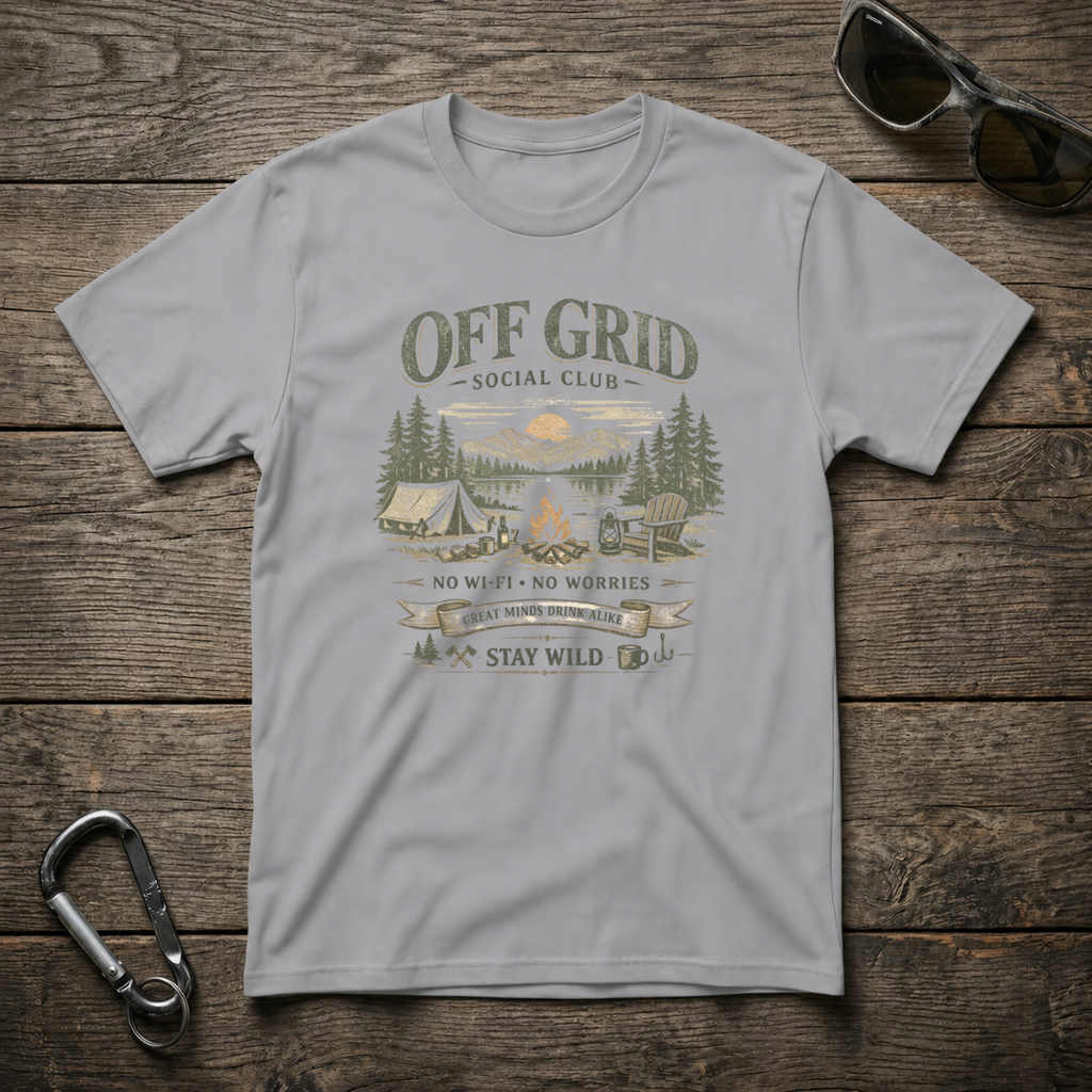 Off-Grid Social Camping T-Shirt