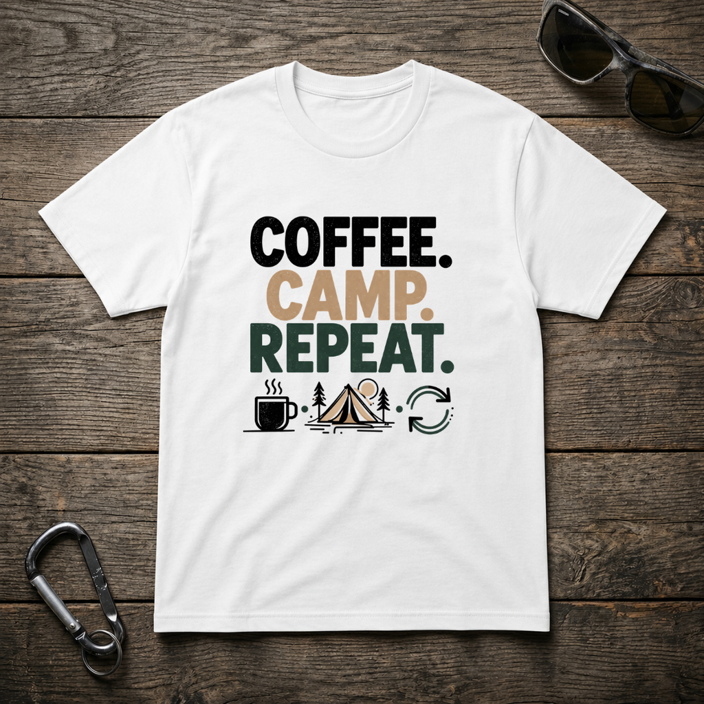 Camp. Coffee. Repeat. T-Shirt
