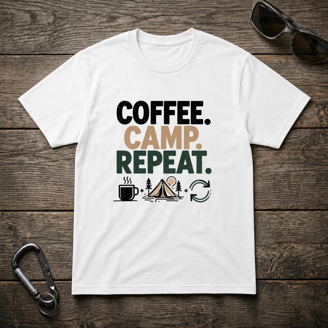 Camp. Coffee. Repeat. T-Shirt