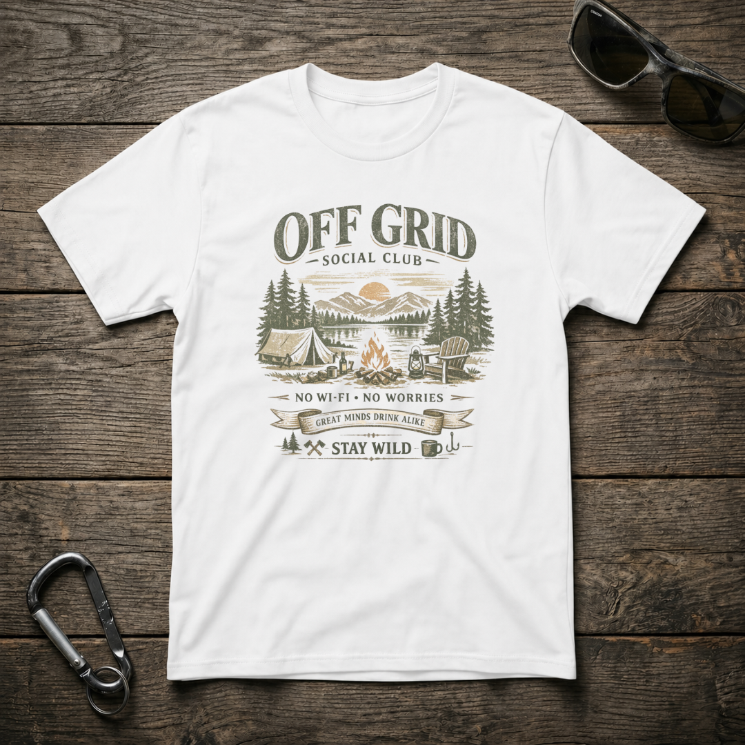 Off-Grid Social Camping T-Shirt