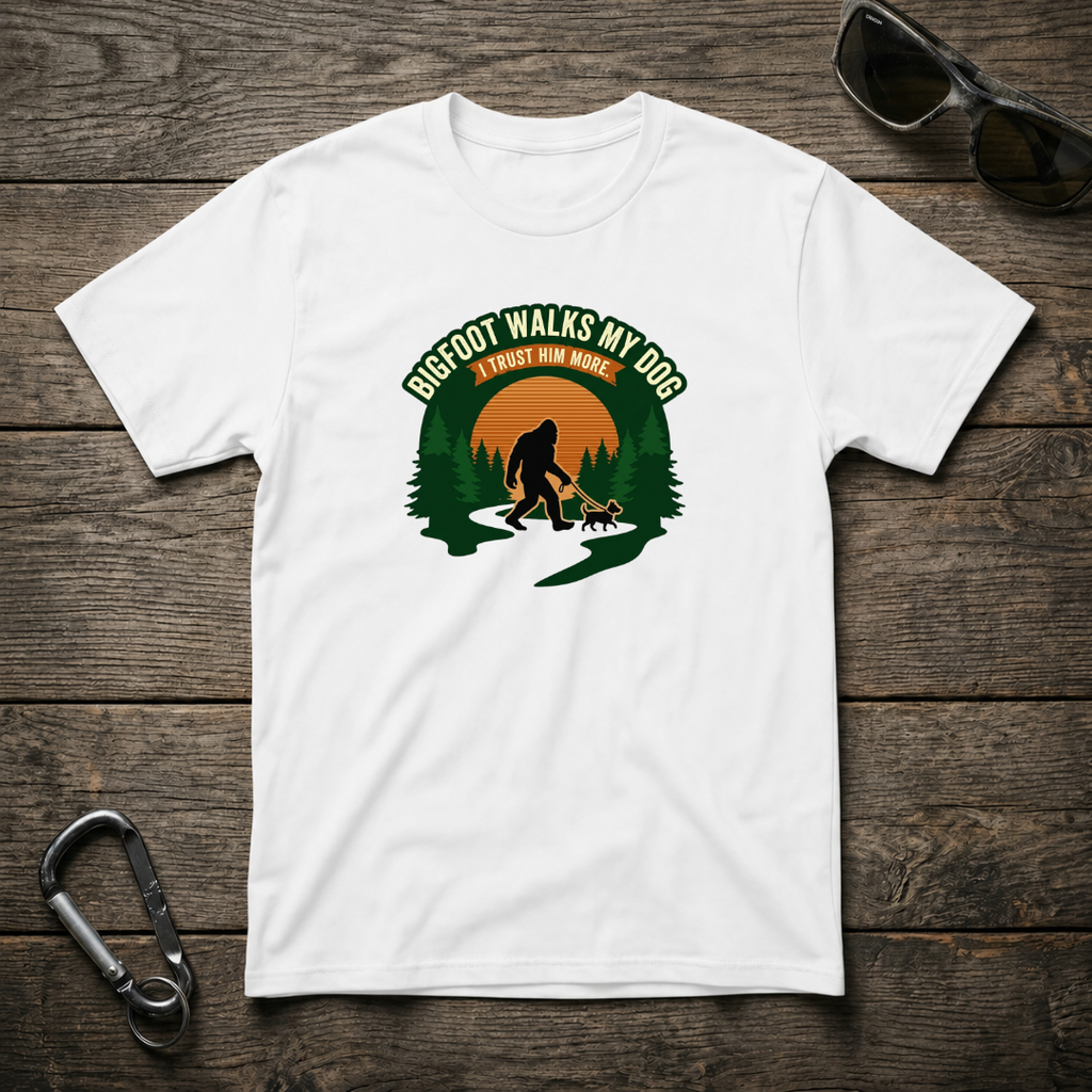 Bigfoot Walks My Dog T-Shirt
